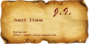 Juszt Ilona névjegykártya