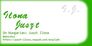 ilona juszt business card